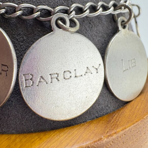 VTG Solid Sterling Silver 925 Name Tags ID Chain Bracelet Size 7" Length - Picture 10 of 16